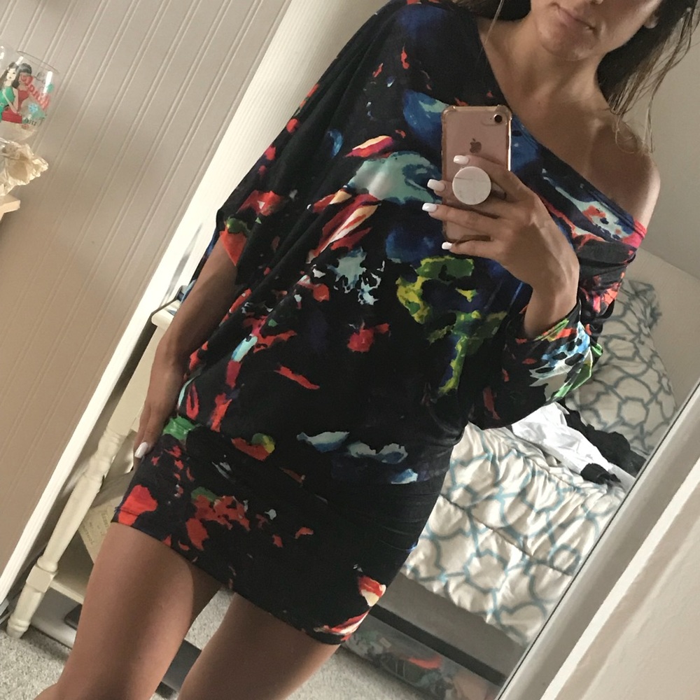 Size M dress, tight bottom loose off shoulder top!